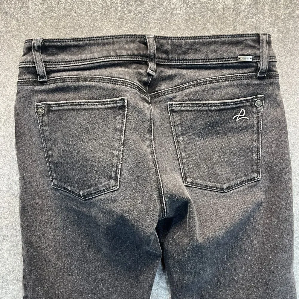 DL1961 Jeans Women's 27 Angel‎ Mid Rise Skinny Ankle Black Stretch Denim Pants